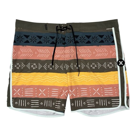 Hurley Board Shorts Men's Size 40 Phantom Native Aztec Hybrid Swim Suit Trunks - Picture 1 of 8